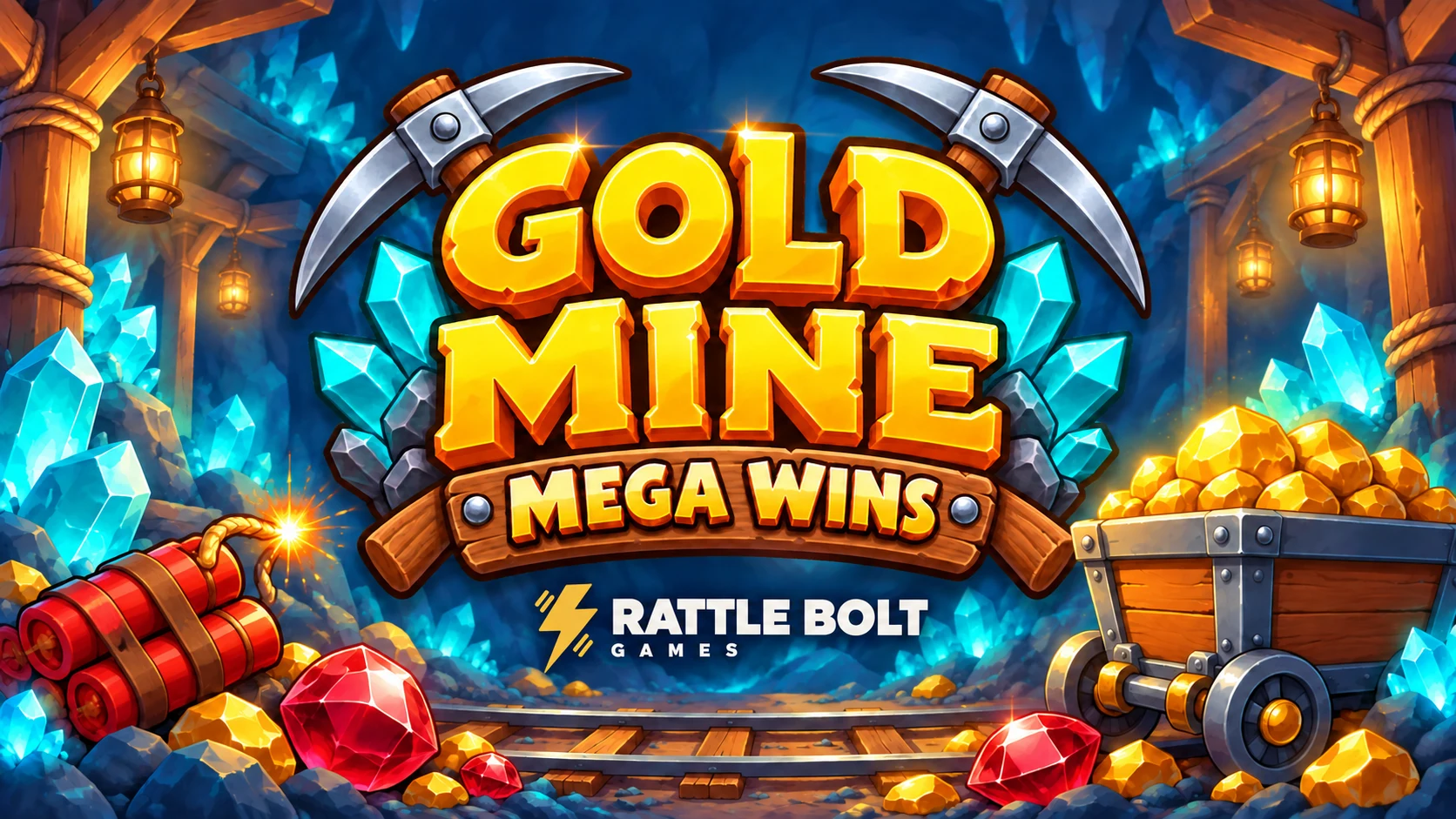 Gold Mine Mega Wins’ illustrated underground mine